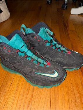 Nike Air Max Griffey Jr. Black and Teal High-Top Basketball Sneakers